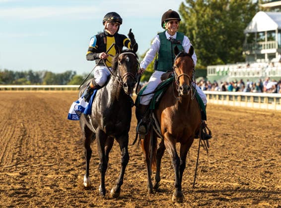 October 3, 2026, Lexington, Ky, USA: Rhetorical (3) ridden by Irad Ortiz Jr. wins the Coolmore Turf Mile on October 3, 2026. Candice Chavez Eclipse Sportswire CSM Lexington USA - ZUMAcs17 20261003_faf_cs17_154 Copyright: x {Serialx