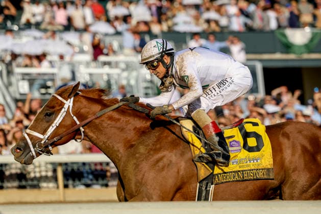 October 3, 2026, Lexington, Ky, USA: American History (6) ridden by John Velazquez wins the Claiborne Breeders Futurity (Grade 1) at Keeneland in Lexington, Kentucky on October 3, 2026. Eclipse Sportswire CSM Lexington USA - ZUMAcs17 20261003_faf_cs17_164 Copyright: xCandicexChavezx