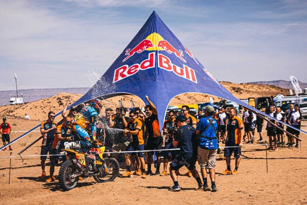 W2RC - RALLYE DU MAROC 2026 73 CANET Edgar (esp), Red Bull KTM Factory Racing, KTM 450 Rally Factory, FIM W2RC, Rally GP J, ambiance, arrivee, finish line during the Stage 5 of the Rallye du Maroc 2026, 4th round of the 2026 WR2C Championship from October 3, 2026 around Zagora, Morocco - AgadirMorocco  Copyright: xDamienxSaulnierx