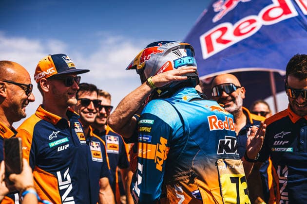 W2RC - RALLYE DU MAROC 2026 CANET Edgar (esp), Red Bull KTM Factory Racing, KTM 450 Rally Factory, FIM W2RC, Rally GP J, portrait, arrivee, finish line during the Stage 5 of the Rallye du Maroc 2026, 4th round of the 2026 WR2C Championship from October 3, 2026 around Zagora, Morocco - AgadirMorocco  Copyright: xDamienxSaulnierx