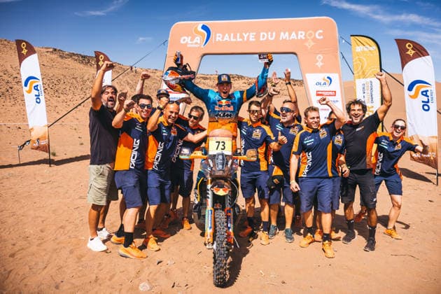 W2RC - RALLYE DU MAROC 2026 73 CANET Edgar (esp), Red Bull KTM Factory Racing, KTM 450 Rally Factory, FIM W2RC, Rally GP J, ambiance, arrivee, finish line during the Stage 5 of the Rallye du Maroc 2026, 4th round of the 2026 WR2C Championship from October 3, 2026 around Zagora, Morocco - AgadirMorocco  Copyright: xDamienxSaulnierx