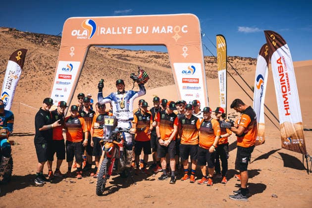 W2RC - RALLYE DU MAROC 2026 09 BRABEC Ricky (usa), Monster Energy Honda HRC, Honda CRF 450, FIM W2RC, Rally GP, ambiance, arrivee, finish line during the Stage 5 of the Rallye du Maroc 2026, 4th round of the 2026 WR2C Championship from October 3, 2026 around Zagora, Morocco - AgadirMorocco  Copyright: xDamienxSaulnierx