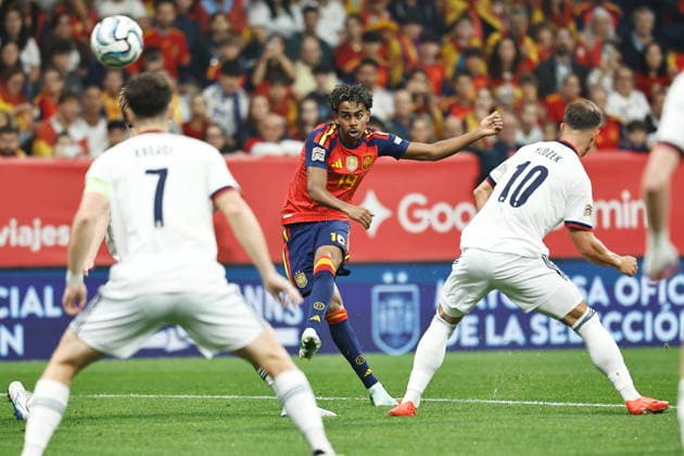 Lamine Yamal (ESP), OCTOBER 3, 2026 - Football Soccer : UEFA Nations League group stage for final tournament Group A3 Matchday 3 between Spain - Czech Republic at the Estadio Carlos Tartiere in Oviedo, Spain. Noxthirdxpartyxsales  aflo_353069278 MutsuxKawamorix