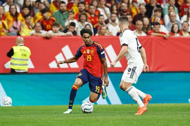 Lamine Yamal (ESP), OCTOBER 3, 2026 - Football Soccer : UEFA Nations League group stage for final tournament Group A3 Matchday 3 between Spain - Czech Republic at the Estadio Carlos Tartiere in Oviedo, Spain. Noxthirdxpartyxsales  aflo_353069339 MutsuxKawamorix