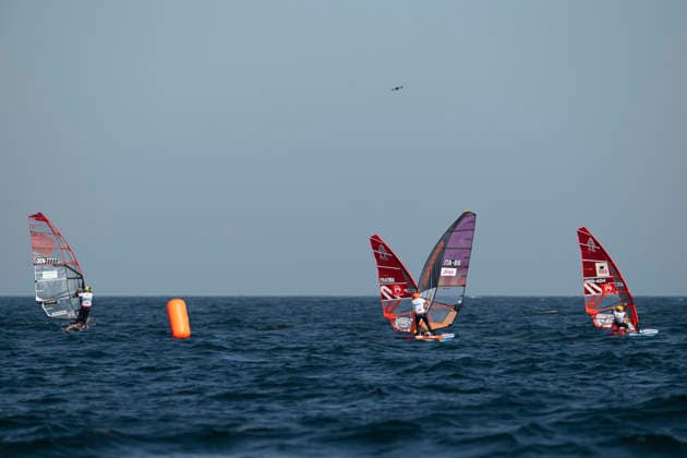 PWA Citroën World Windsurfing Tour Sylt 2026 Day 8 Slalom Foil Men Sylt Westerland, October 3, 2026 Noah Vinther Slalom Foil Men, Denmark, DEN 7777 Benoit Merceur Slalom Foil Men, France, FRA 1159 Sven Feuer Slalom Foil Men, Italy, ITA 86 Fabian Wolf Slalom Foil Men, Germany, GER 404 PWA Citroën World Windsurfing Tour Sylt 2026 Day 8 Slalom Foil Men on October 3, 2026, off Brandenburger Beach, motorboat on Sylt, Westerland, Germany Copyright: xBEAUTIFULxSPORTS AndreasxDickx