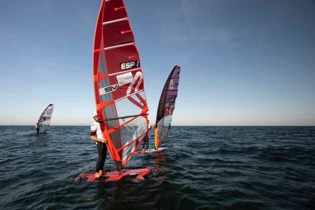 PWA Citroën World Windsurfing Tour Sylt 2026 Day 8 Slalom Foil Men Sylt Westerland, October 3, 2026 Nacho Baltasar Summers Slalom Foil Men, Spain, ESP 1 Matteo Iachino Slalom Foil Men, Italy, ITA 140 PWA Citroën World Windsurfing Tour Sylt 2026 Day 8 Slalom Foil Men on October 3, 2026, off Brandenburger Beach, motorboat on Sylt, Westerland, Germany Copyright: xBEAUTIFULxSPORTS AndreasxDickx
