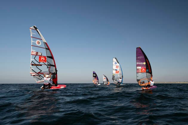 PWA Citroën World Windsurfing Tour Sylt 2026 Day 8 Slalom Foil Men Sylt Westerland, October 3, 2026 John Soukos Slalom Foil Men, Greece, GRE 198 Pierre Mortefon, Slalom Foil Men, France, F 14 Amado Vrieswijk, Slalom Foil Men and Freestyle Men, Bonaire, NB 20 Maciek Rutkowski, Slalom Foil Men, Poland, POL 23 PWA Citroën World Windsurfing Tour Sylt 2026 Day 8 Slalom Foil Men on October 3, 2026, off Brandenburger Beach, motorboat on Sylt, Westerland, Germany Copyright: xBEAUTIFULxSPORTS AndreasxDickx