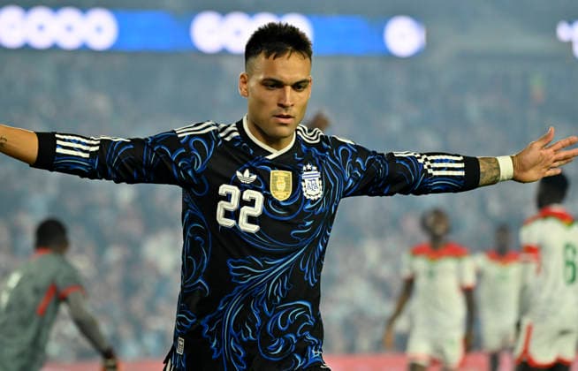 Lautaro Martinez, Argentina vs. Burkina Faso, Photo by FOTOBAIRES, Friendly Match Copyright: xjuanbaezphxJUANxMANUELxBAEZx