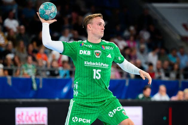 Bietigheim HBL 26 27 SG BBM Bietigheim Fuechse Berlin Tobias Grondahl Berlin Bietigheim Bissingen Egetrans Arena Baden-Württemberg Germany