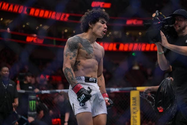 October 3, 2026, Salt Lake City, Utah, USA: IMANOL RODRIGUEZ defeated ALDEN CORIA by TKO (body kick) at 3:11 of Round 1 during UFC 332 at the Delta Arena in Utah. Salt Lake City USA - ZUMAo117 20261003_zsp_o117_085 Copyright: xMikaelxOnax