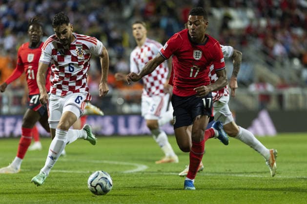 Croatia v England - UEFA Nations League RIJEKA, CROATIA - OCTOBER 03: Morgan Rogers (17) of England in action during their UEFA Nations League, League A, Group A3 soccer match at Stadion HNK Rijeka in Rijeka, Croatia on October 03, 2026. Stringer Anadolu Grad Zagreb Croatia. Editorial use only. Please get in touch for any other usage. Copyright: x2026xAnadoluxStringerx