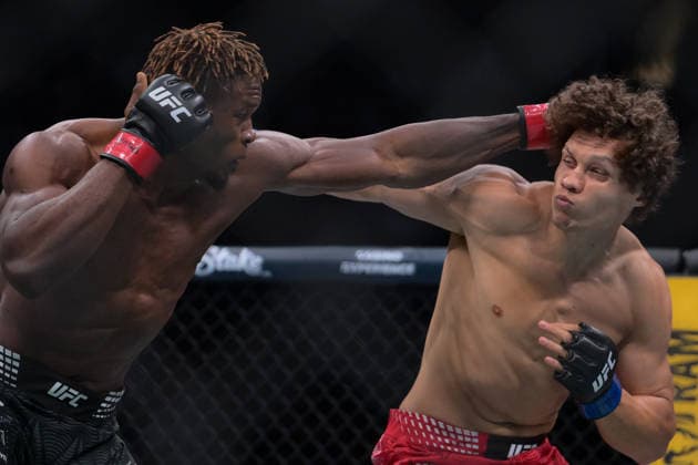 October 3, 2026, Salt Lake City, Utah, USA: ROMAN KOPYLOV defeated ATEBA GAUTIER by TKO (strikes) at 3:12 of Round 1 during UFC 332 at the Delta Arena in Utah. Salt Lake City USA - ZUMAo117 20261003_zsp_o117_100 Copyright: xMikaelxOnax