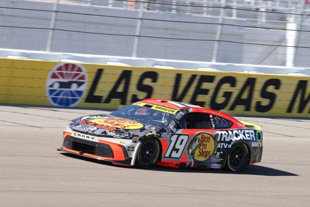 LAS VEGAS, CA - OCTOBER 03: Chase Briscoe ( 19 Joe Gibbs Racing Bass Pro Shops Toyota) during practice for the South Point 400 NASCAR, Motorsport, USA Cup Series Playoffs race on October 3, 2026, at Las Vegas Motor Speedway in Las Vegas, NV. (Photo by Matthew Bolt LVMS Icon Sportswire) AUTO: OCT 03 NASCAR Cup Series Playoffs South Point 400 EDITORIAL USE ONLY Icon26100303947
