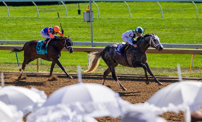 HORSE RACING 2026: Coolmore Turf Mile Day Keeneland OCT 03 October 3, 2026, USA: Who Dey (10) ridden by Brian Hernandez Jr. wins an Allowance on Coolmore Turf Mile Day on October 3, 2026. Candice Chavez Eclipse Sportswire CSM(Credit Image: Â {Serial Cal Media) USA EDITORIAL USE ONLY Copyright: xx ZUMA-20261003_faf_cs17_259.jpg {Serialx csmphotothree529770