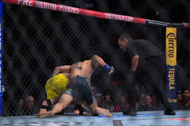 October 3, 2026, Salt Lake City, Utah, USA: PAYTON TALBOTT defeated DEIVESON FIGUEIREDO by TKO (strikes) at 2:09 of Round 1 during UFC 332 at the Delta Arena in Salt Lake City. Salt Lake City USA - ZUMAo117 20261003_zsp_o117_152 Copyright: xMikaelxOnax