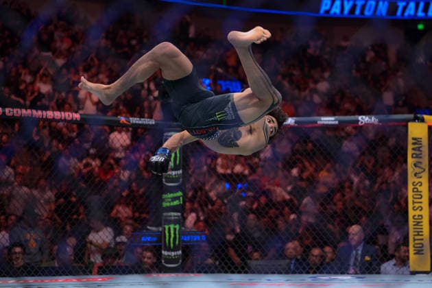 October 3, 2026, Salt Lake City, Utah, USA: PAYTON TALBOTT defeated DEIVESON FIGUEIREDO by TKO (strikes) at 2:09 of Round 1 during UFC 332 at the Delta Arena in Salt Lake City. UFC 332: Payton Talbott Defeated Deiveson Figueiredo By TKO.  - ZUMAo117 20261003_zsp_o117_151 Copyright: xMikaelxOnax