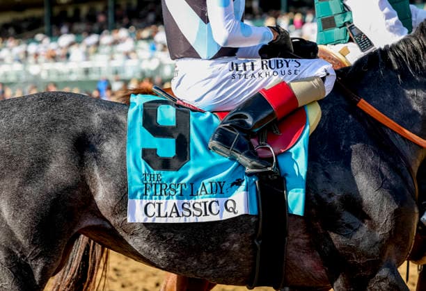 October 3, 2026, Lexington, Ky, USA: Classic Q (9) ridden by John Velazquez wins the First Lady Stakes (Grade 1) at Keeneland in Lexington, Kentucky on October 3, 2026. Eclipse Sportswire CSM Lexington USA - ZUMAcs17 20261003_faf_cs17_272 Copyright: xTimxSudduthx
