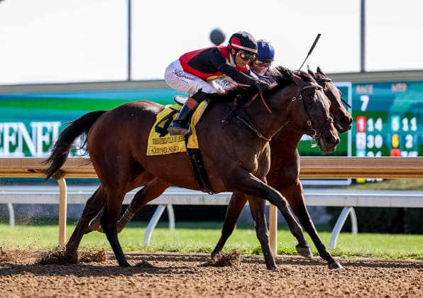 October 3, 2026, Lexington, Ky, USA: Evanescence (4) ridden by Jose Ortiz wins the Thoroughbred Club of America Stakes (Grade 2) at Keeneland in Lexington, Kentucky on October 3, 2026. Eclipse Sportswire CSM Lexington USA - ZUMAcs17 20261003_faf_cs17_303 Copyright: xTimxSudduthx