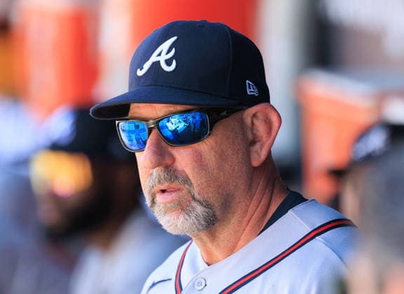 October 3, 2026, Los Angeles, California, USA: Manager, Walt Weiss of the Atlanta Braves during NLDS Game 1 against the Los Angeles Dodgers on Saturday October 3, 2026 at Dodger Stadium in Los Angeles, California. Dodgers defeat Braves, 5-3, in NLDS Game 1. JAVIER ROJAS PI Los Angeles USA - ZUMAp124 20261003_zaa_p124_035 Copyright: xJavierxRojasx