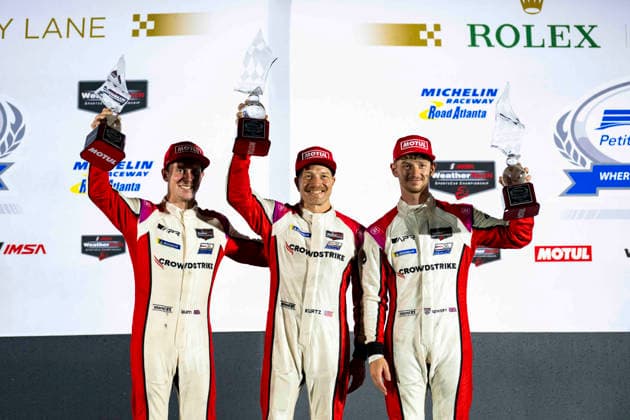 AUTO - IMSA - PETIT LE MANS 2026 04 JAKOBSEN Malthe (dnk), KURTZ George (usa), QUINN Alex (gbr), SOWERY Toby (gbr), CrowdStrike Racing by APR, Oreca 07-Gibson, action during the 2026 Motul Petit Le Mans, 11th round of the 2026 IMSA WeatherTech SportsCar Championship, from October 1 to 3, 2026 on the Michelin Raceway Road Atlanta in Braselton, Georgia, United States of America - BraseltonUnited States  Copyright: xFabrizioxBoldonix