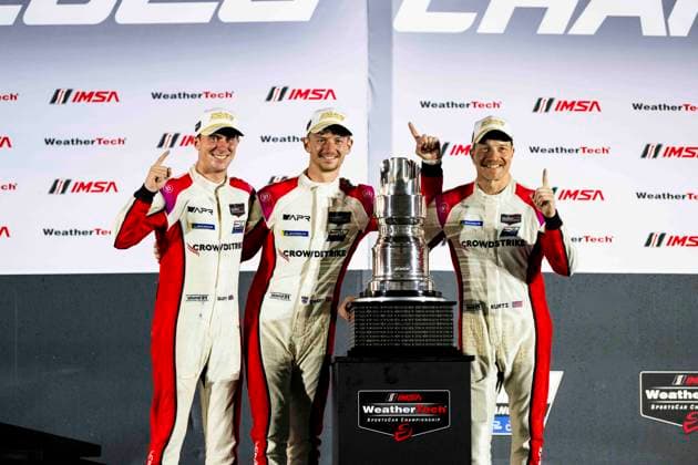 AUTO - IMSA - PETIT LE MANS 2026 04 JAKOBSEN Malthe (dnk), KURTZ George (usa), QUINN Alex (gbr), SOWERY Toby (gbr), CrowdStrike Racing by APR, Oreca 07-Gibson, portrait during the 2026 Motul Petit Le Mans, 11th round of the 2026 IMSA WeatherTech SportsCar Championship, from October 1 to 3, 2026 on the Michelin Raceway Road Atlanta in Braselton, Georgia, United States of America - BraseltonUnited States  Copyright: xFabrizioxBoldonix