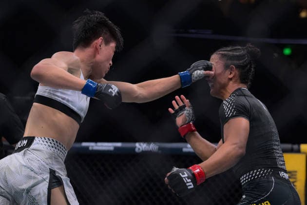 October 3, 2026, Salt Lake City, Utah, USA: NATALIA SILVA defeated WANG CONG by unanimous decision (48-47, 48-47, 49-46) during UFC 332 at the Delta Arena in Salt Lake City. Salt Lake City USA - ZUMAo117 20261003_zsp_o117_187 Copyright: xMikaelxOnax