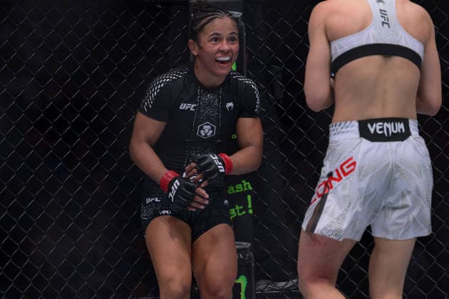 October 3, 2026, Salt Lake City, Utah, USA: NATALIA SILVA defeated WANG CONG by unanimous decision (48-47, 48-47, 49-46) during UFC 332 at the Delta Arena in Salt Lake City. Salt Lake City USA - ZUMAo117 20261003_zsp_o117_172 Copyright: xMikaelxOnax