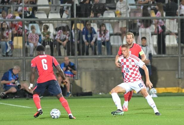 UEFA Nations League League A, Group C, Round 3, 2026–27, soccer match between Croatia and England, Dean Sculac Rujevica Stadium, Rijeka, Croatia, October 3, 2026: Marc Guahi of England, number 6, seen in action during the UEFA Nations League League A, Group C, Round 3, 2026–27, soccer match between Croatia and England at Dean Sculac Rujevica Stadium in Rijeka, Croatia, October 3, 2026 Copyright: xBEAUTIFULxSPORTS Stanusicx