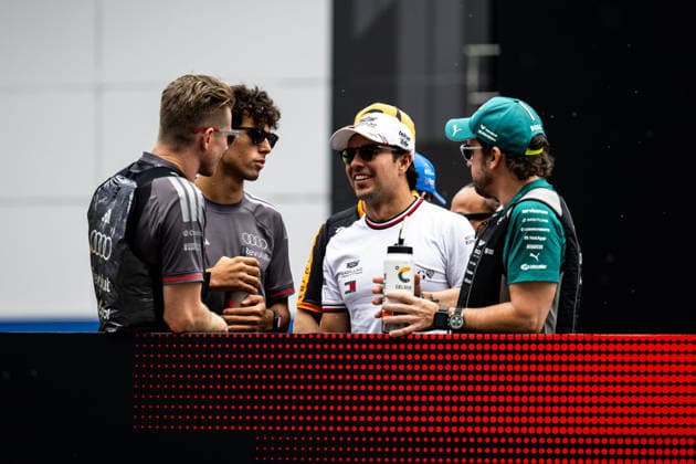 F1 - BAHRAIN GRAND PRIX IN MALAYSIA 2026 HULKENBERG Nico (ger), Audi F1 Team R26, portrait BORTOLETO Gabriel (bra), Audi F1 Team R26, portrait PEREZ Sergio (mex), Cadillac F1 Team MAC-26, portrait ALONSO Fernando (spa), Aston Martin F1 Team Honda AMR26, portrait during the 2026 Formula 1 Bahrain Grand Prix in Malaysia, 16th round of the 2026 Formula One World Championship, WM, Weltmeisterschaft from October 2 to 4, 2026 on the Sepang International Circuit, in Sepang, Malaysia - SepangMalaysia  Copyright: xALBERTOxVIMERCATIx