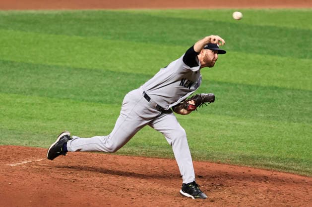 October 3, 2026, St. Petersburg, Florida, USA: New York Yankees pitcher Paul Blackburn (58) delivers a pitch in the seventh inning of game one of the ALDS for the 2026 MLB, Baseball Herren, USA Playoffs against the Tampa Bay Rays on October 3, 2026 at Tropicana Field. The Rays beat the Yankees 1-0. St. Petersburg USA - ZUMAh180 20261003_zsp_h180_085 Copyright: xKimxHukarix