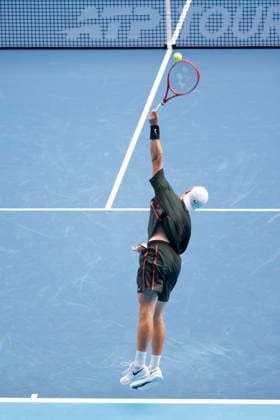 October 4, 2026, Tokyo, Japan: Denis Shapovalov (Canada) serves against Carlos Alcaraz (Spain) during their quarterfinal match at the Kinoshita Group Japan Open Tennis Championships at Ariake Colosseum in Tokyo. Shapovalov suffered an injury, forcing him to retire early in the second set. The tournament runs from September 29 to October 6. Alcaraz won 7-6(3), 2-1 Tokyo Japan - ZUMAm191 20261004_aap_m191_087 Copyright: xRodrigoxReyesxMarinx