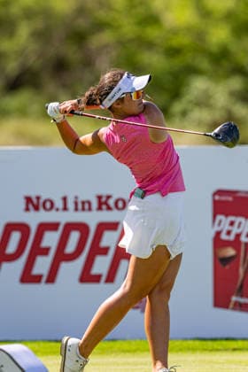 October 3, 2026, Honolulu, Hawaii, USA: CAROLINA MELGRATI tees off at the 8th tee box during Round 3 of the 2026 Lotte Championship at Hoakalei Country Club, Ewa Beach, Hawaii, USA. 2026 Lotte Championship Presented By Hoakalei  - ZUMAm310 20261003_zsp_m310_038 Copyright: xElliotxMilesx