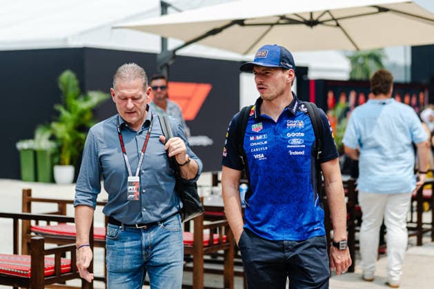 2026 Formula 1 Gulf Air Bahrain Grand Prix - Sepang Max Verstappen (NED) of Oracle Red Bull Racing and Jos Verstappen are seen in the paddock during the 2026 Formula 1 Gulf Air Bahrain Grand Prix in Malaysia at Sepang International Circuit on October 3, 2026. Photo by Tan Jun Da ABACAPRESS.COM Kuala Lumpur Malaysia Copyright: xJunxDaxTan ABACAx