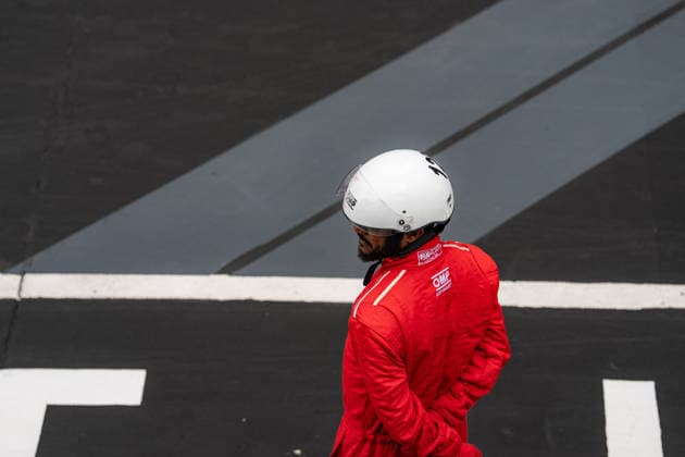 2026 Formula 1 Gulf Air Bahrain Grand Prix - Kuala Lumpur A race marshal is seen during the 2026 Formula 1 Gulf Air Bahrain Grand Prix at Sepang International Circuit in Kuala Lumpur, Malaysia on October 4, 2026. Photo by Antoine Lapeyre Reveries Agency ABACAPRESS.COM Kuala Lumpur Malaysia Copyright: xAntoinexLapeyre ReveriesxAgency ABACAx