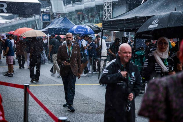 F1 - BAHRAIN GRAND PRIX IN MALAYSIA 2026 Illustration, rain on the grid during the 2026 Formula 1 Bahrain Grand Prix in Malaysia, 16th round of the 2026 Formula One World Championship, WM, Weltmeisterschaft from October 2 to 4, 2026 on the Sepang International Circuit, in Sepang, Malaysia - SepangMalaysia  Copyright: xEricxAlonsox