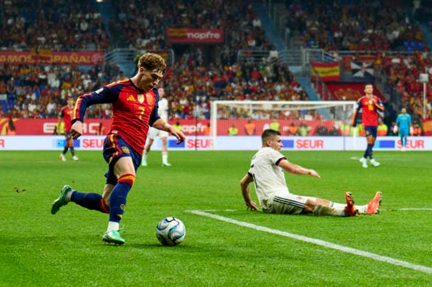 SOCCER- The UEFA Nations League 2026 27 group phase match between Spain and Czech Republic at Carlos Tartiere Stadium on October 03, 2026 in Oviedo, Spain. Victor Munoz of Spain during the UEFA Nations League 2026 27 group phase match between Spain and Czech Republic at Carlos Tartiere Stadium on October 03, 2026 in Oviedo, Spain. Oviedo Asturias Spain EDITORIAL USE ONLY Copyright: xx SENIS-CEBOLLAx xALFAQUIx dpphotos202338