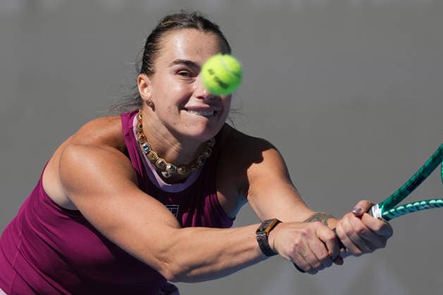 (261004) -- BEIJING, Oct. 4, 2026 -- Aryna Sabalenka competes during the women s singles third round match between Aryna Sabalenka of Belarus and Nikola Bartunkova of the Czech Republic at 2026 China Open tennis tournament in Beijing, China, Oct. 4, 2026. ) (SP)CHINA-BEIJING-TENNIS-CHINA OPEN-WOMEN S SINGLES(CN) JuxHuanzong 