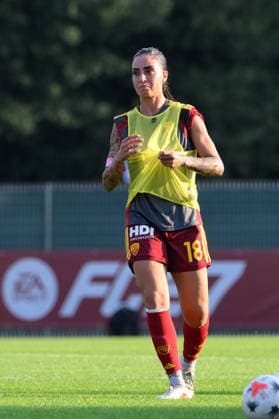 IPA89286891 - AS Roma s Martina Piemonte during the 2026–2027 Serie A Women s Athora Italian Football Championship match between AS Roma Women and SS Lazio Women at the Tre Fontane Stadium on October 3, 2026. Copyright: xFabrizioxCorradetti IPAxSportx xx IPA89286891