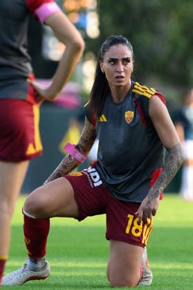 IPA89286892 - AS Roma s Martina Piemonte during the 2026–2027 Serie A Women Athora Italian Football Championship League match between AS Roma Women and SS Lazio Women at Tre Fontane Stadium on October 3, 2026. Copyright: xFabrizioxCorradetti IPAxSportx xx IPA89286892