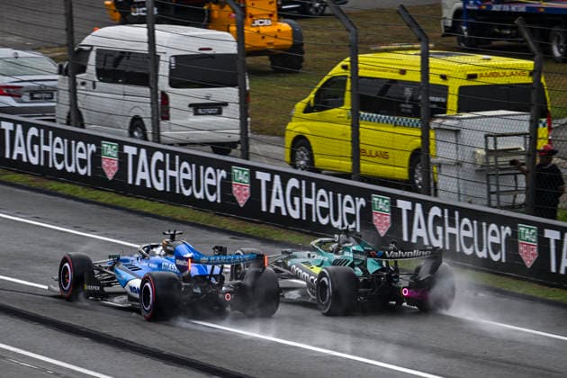 F1 - BAHRAIN GRAND PRIX IN MALAYSIA 2026 18 STROLL Lance (can), Aston Martin F1 Team AMR26, 23 ALBON Alexander (tha), Williams F1 Team FW48, action during the 2026 Formula 1 Bahrain Grand Prix in Malaysia, 16th round of the 2026 Formula One World Championship, WM, Weltmeisterschaft from October 2 to 4, 2026 on the Sepang International Circuit, in Sepang, Malaysia - SepangMalaysia Copyright: xALBERTOxVIMERCATIx