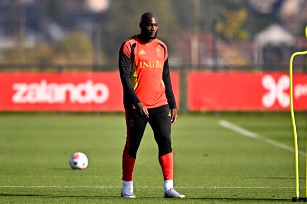 France v Belgium - UEFA Nations League 2026 Media Activities 04 10 2026 TUBIZE, BELGIUM - OCTOBER 04 : Lukaku Romelu forward of Belgium pictured during a training session ahead of the UEFA Nations League tournament league phase matchday 4 group A1 match between France and Belgium on October 4, 2026 in Tubize, Belgium, 04 10 2026 Tubize Belgium  Copyright: xTomasxSiskx