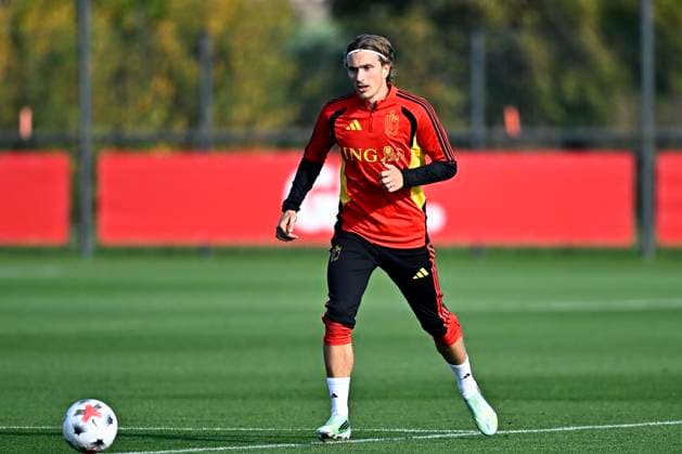 France v Belgium - UEFA Nations League 2026 Media Activities 04 10 2026 TUBIZE, BELGIUM - OCTOBER 04 : Godts Mika forward of Belgium pictured during a training session ahead of the UEFA Nations League tournament league phase matchday 4 group A1 match between France and Belgium on October 4, 2026 in Tubize, Belgium, 04 10 2026 Tubize Belgium Copyright: xTomasxSiskx