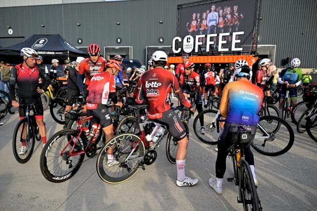 Cycling and Coffee - Lotto Intermarche - Charles Liegeois THIMISTER, BELGIUM - OCTOBER 04 : De Lie Arnaud (BEL) of Lotto Intermarche during the Cycling and Coffee - Lotto Intermarche - Charles Liegeois Fan Day on October 4, 2026 in Thimister, Belgium, 04 10 2026 ( Thimister Belgium  Copyright: xSesx