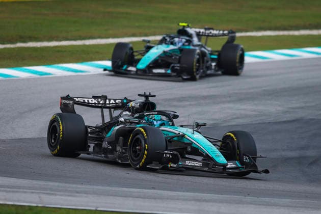 F1 - BAHRAIN GRAND PRIX IN MALAYSIA 2026 63 RUSSELL George (gbr), Mercedes AMG F1 Team W17, action during the 2026 Formula 1 Bahrain Grand Prix in Malaysia, 16th round of the 2026 Formula One World Championship, WM, Weltmeisterschaft from October 2 to 4, 2026 on the Sepang International Circuit, in Sepang, Malaysia - SepangMalaysia  Copyright: xXavixBonillax