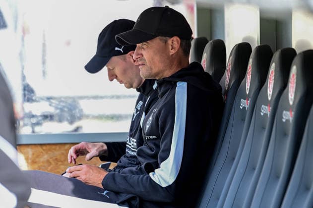 Alexander Blessin, Coach, Gladbach, Germany; Hamburg, Millerntor Stadium; Soccer; Bundesliga 1 and 2; FC St. Pauli, Borussia Mönchengladbach