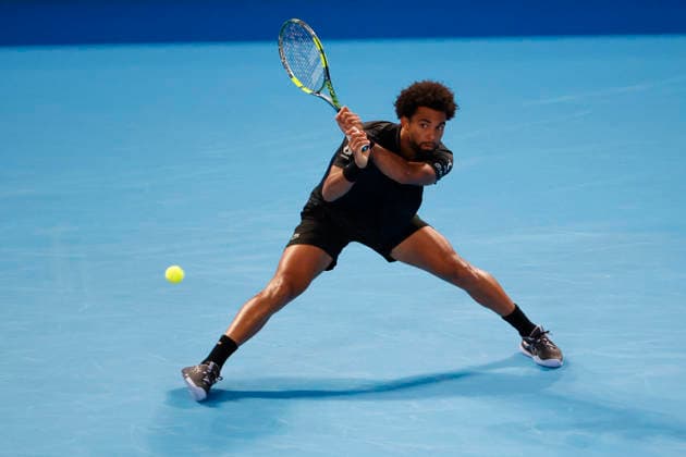 October 4, 2026, Tokyo, Japan: Arthur Fils (France) returns a shot against Valentin Vacherot (Monaco) during their quarterfinal match at the Kinoshita Group Japan Open Tennis Championships at Ariake Colosseum in Tokyo. The tournament runs from September 29 to October 6. Vacherot won 7-5, 4-6, 6-4. Tokyo Japan - ZUMAm191 20261004_aap_m191_141 Copyright: xRodrigoxReyesxMarinx