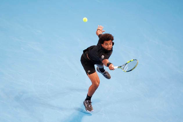 October 4, 2026, Tokyo, Japan: Arthur Fils (France) returns a shot against Valentin Vacherot (Monaco) during their quarterfinal match at the Kinoshita Group Japan Open Tennis Championships at Ariake Colosseum in Tokyo. The tournament runs from September 29 to October 6. Vacherot won 7-5, 4-6, 6-4. Tokyo Japan - ZUMAm191 20261004_aap_m191_138 Copyright: xRodrigoxReyesxMarinx