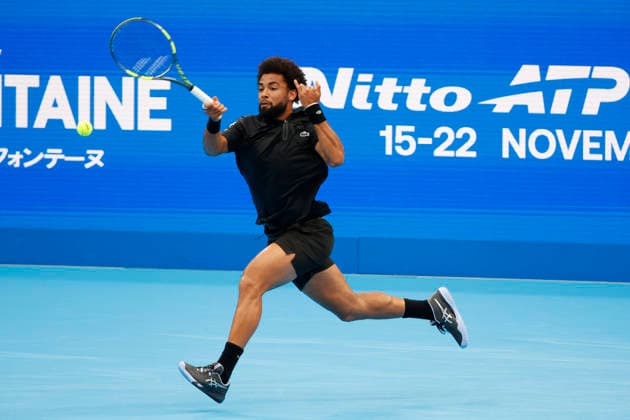 October 4, 2026, Tokyo, Japan: Arthur Fils (France) returns a shot against Valentin Vacherot (Monaco) during their quarterfinal match at the Kinoshita Group Japan Open Tennis Championships at Ariake Colosseum in Tokyo. The tournament runs from September 29 to October 6. Vacherot won 7-5, 4-6, 6-4. Tokyo Japan - ZUMAm191 20261004_aap_m191_136 Copyright: xRodrigoxReyesxMarinx