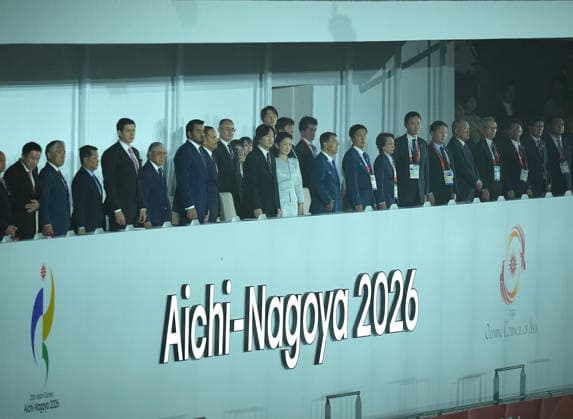 (261004) -- NAGOYA, Oct. 4, 2026 -- Guests attend the closing ceremony of the 20th Asian Games Aichi-Nagoya 2026 in Nagoya, Japan, Oct. 4, 2026. ) (SP)JAPAN-NAGOYA-ASIAN GAMES-CLOSING CEREMONY CheongxKamxKa 