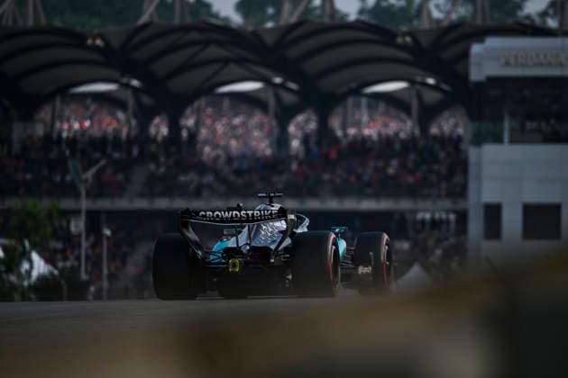 F1 - BAHRAIN GRAND PRIX IN MALAYSIA 2026 63 RUSSELL George (gbr), Mercedes AMG F1 Team W17, action during the 2026 Formula 1 Bahrain Grand Prix in Malaysia, 16th round of the 2026 Formula One World Championship, WM, Weltmeisterschaft from October 2 to 4, 2026 on the Sepang International Circuit, in Sepang, Malaysia - SepangMalaysia  Copyright: xALBERTOxVIMERCATIx